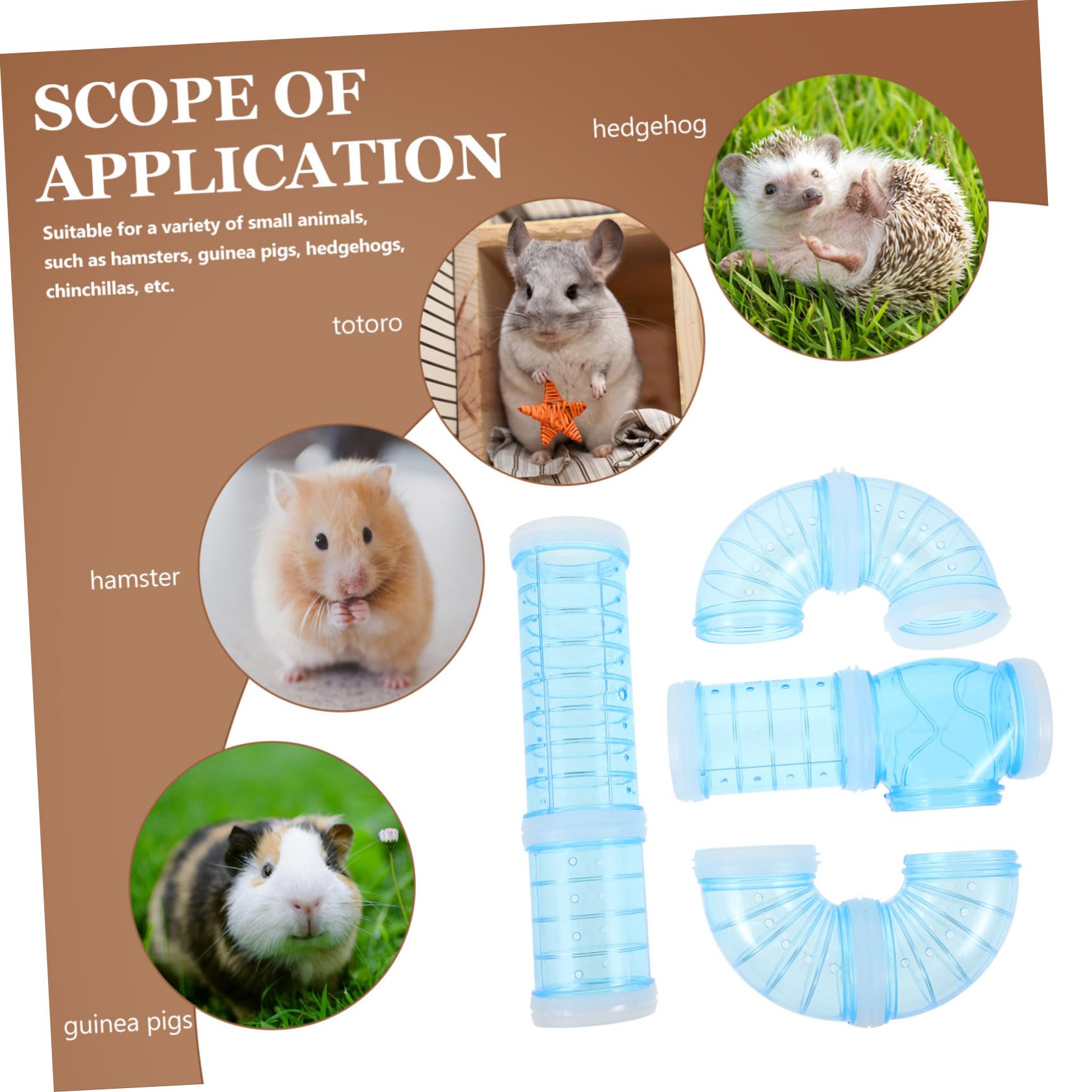 ibasenice 2 Sätze Hamsterkäfig Zubehör Teiliges Röhren Set DIY Maze Tunnel Erweiterung Langlebig Einfach zu Reinigen Erweiterbar für Kleintiere und Nager
