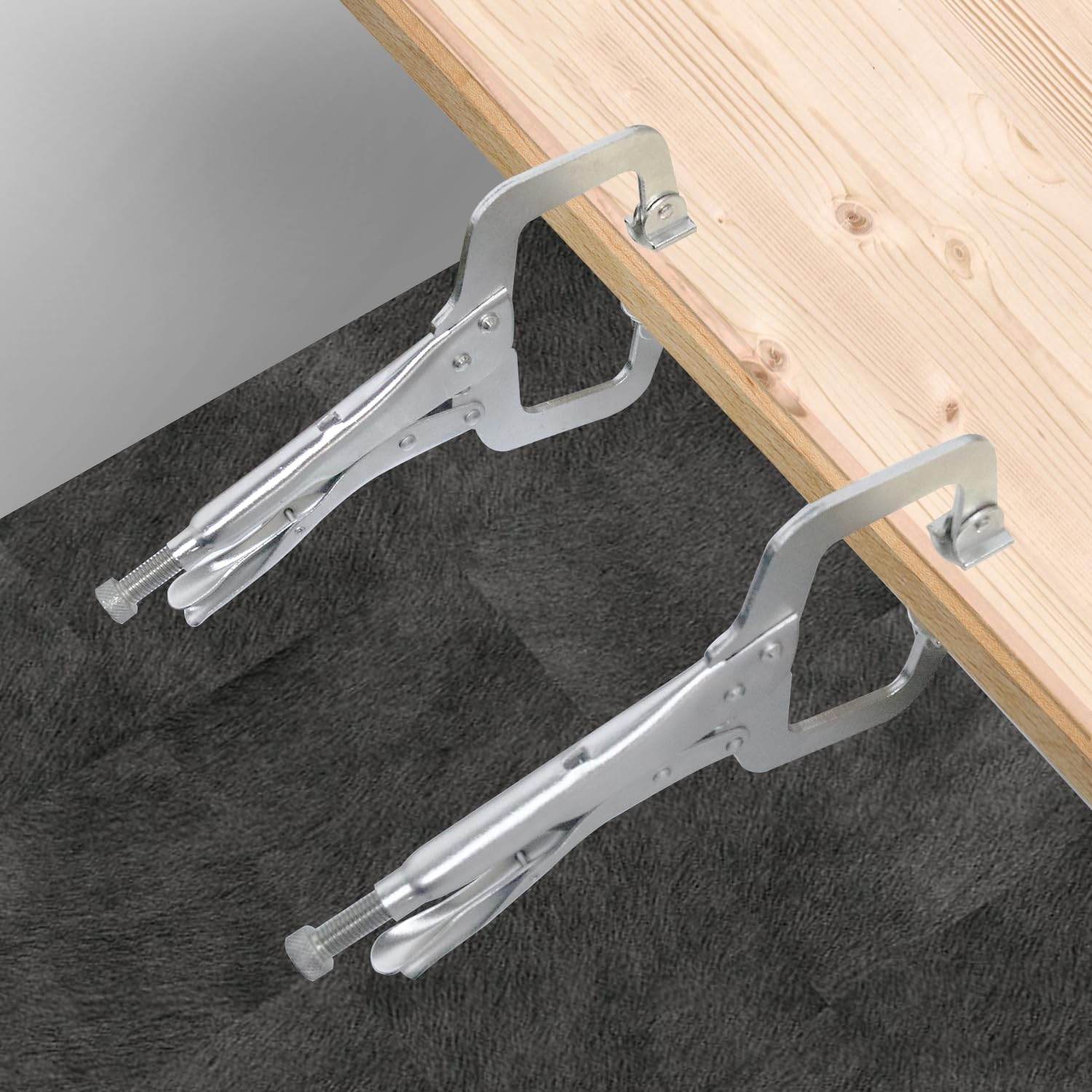 Confezione da 5 pinze di bloccaggio a C da 22,9 cm, morsetto di bloccaggio a C, pinze regolabili a C placcate in nichel per lavorazione del legno, saldatura, manutenzione elettricista e molto altro