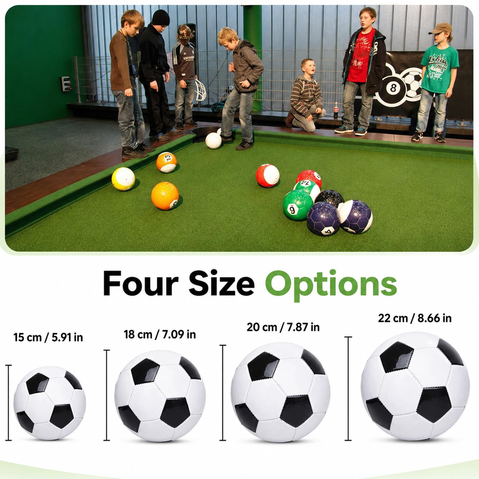 Piłkarski Zestaw Bilardowy, 16 Piłek ze Skóry PU Footpool Soccer Pool