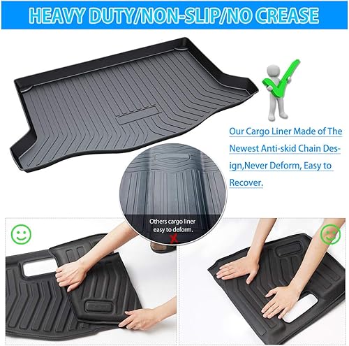 Vista 151 de Powerty Alfombrilla de maletero para Honda Pilot 2016-2021 2022, alfombrillas de carga TPE para todo tipo de clima, forro de carga para asiento