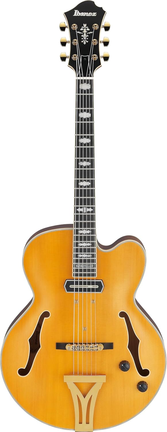 Ibanez PM3C Pat Metheny Signature Hollowbody Electric Guitar - Natural Amber Low Gloss