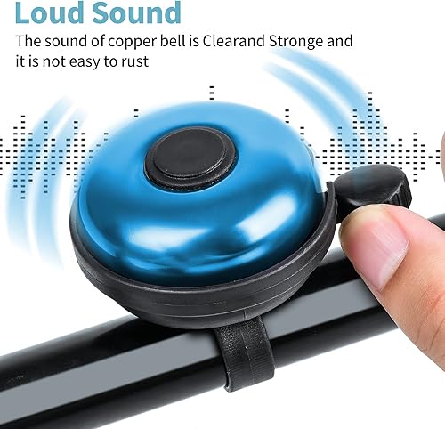 Miniatura 3 de Campana de bicicleta clásica, campana de bicicleta de aluminio, sonido nítido y claro para bicicleta para adultos y niños