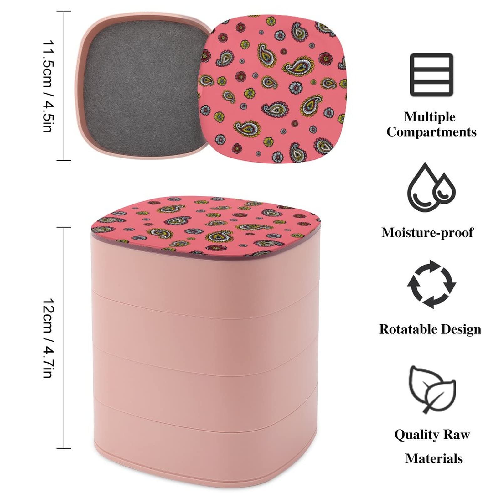 Roze Sieraden Organizer Box Sieradendoos Gepersonaliseerde Sieraden