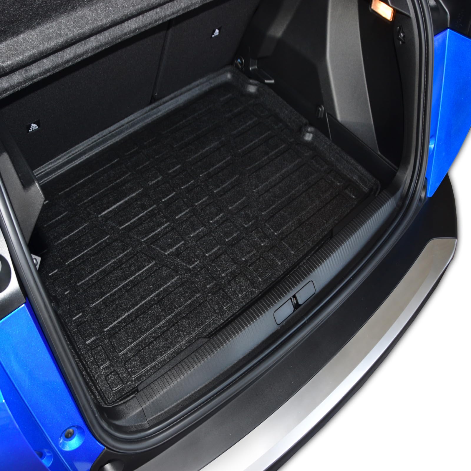 SCOUTT Vasca Bagagliaio per Peugeot 2008 Crossover Dal 2019 Piano Superiore, in TPE su Misura, Proteggi Baule con Bordo Alto 4 cm, Antiscivolo, Inodore