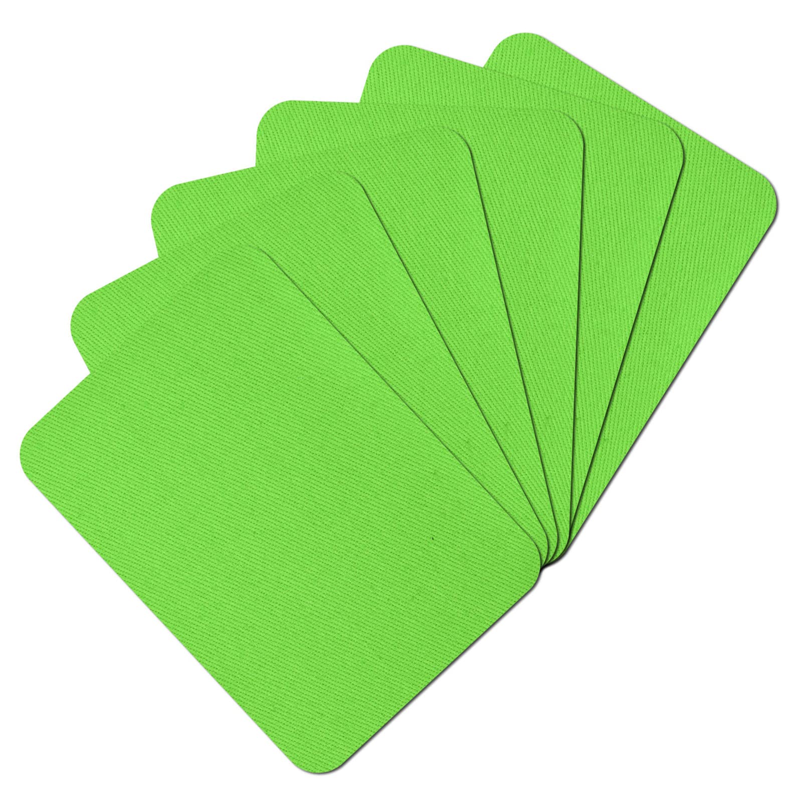 Premium Quality Fabric Repair Patches Iron-on Patches for Clothing Inside &amp; Outside Strongest Glue 100% Cotton 3" by 4-1/4" (7.5 cm x 10.5 cm)… (6PCS-Grass Green)