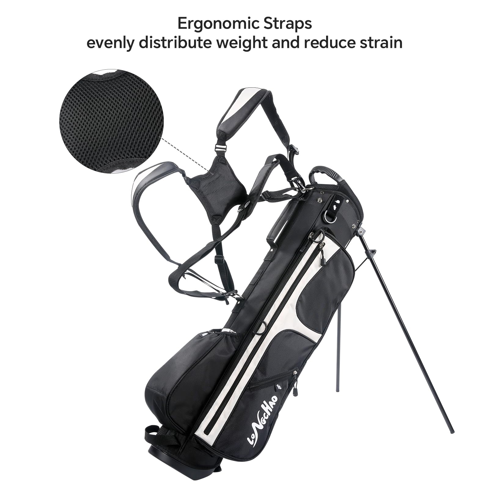 Amazon.co.jp: LONGCHAO Men's Golf Bag Stand Lightweight Sunday