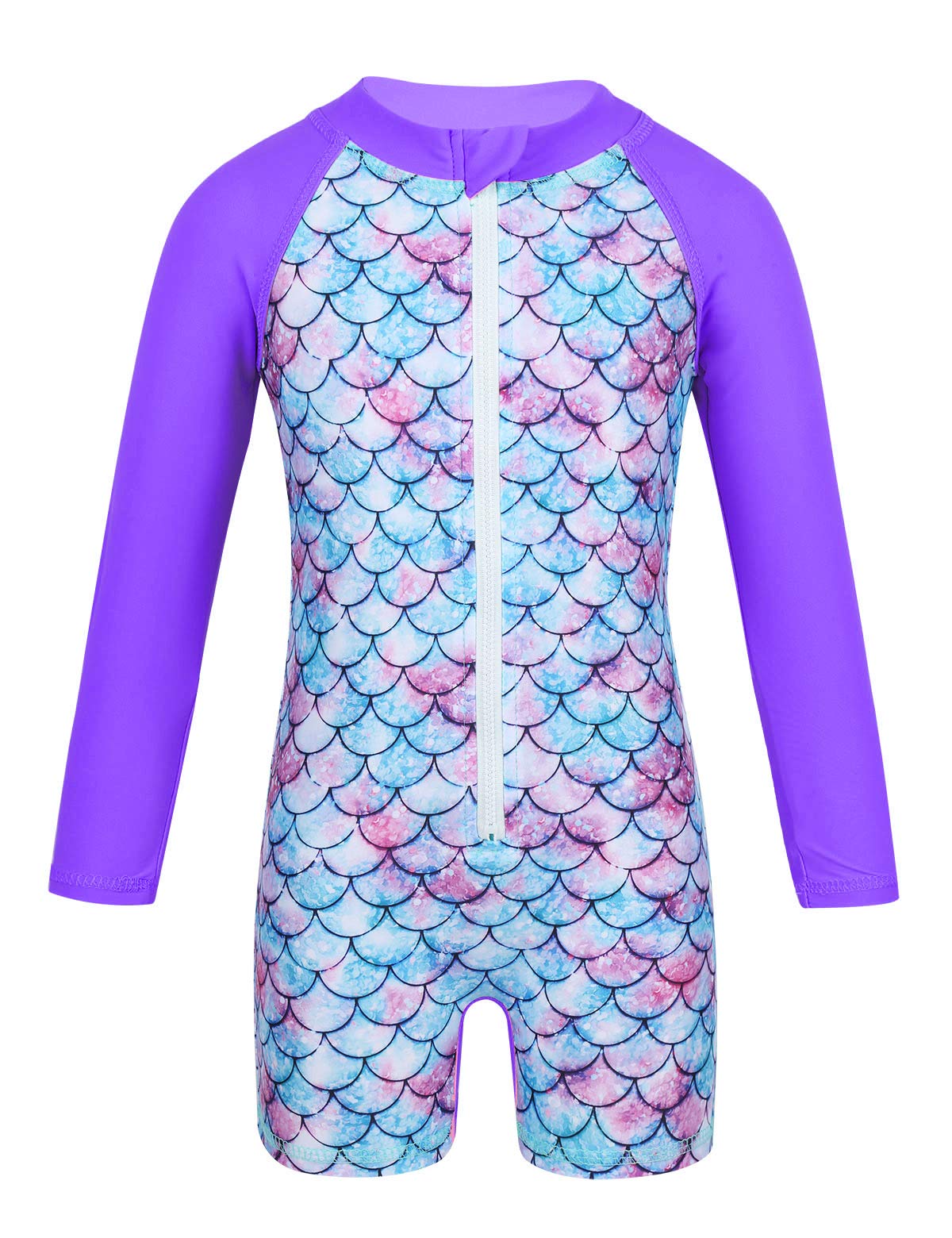 Maillot De Bain Sirène 1 Pièce Fille - Brillant écailles - Taille 3-12 Ans