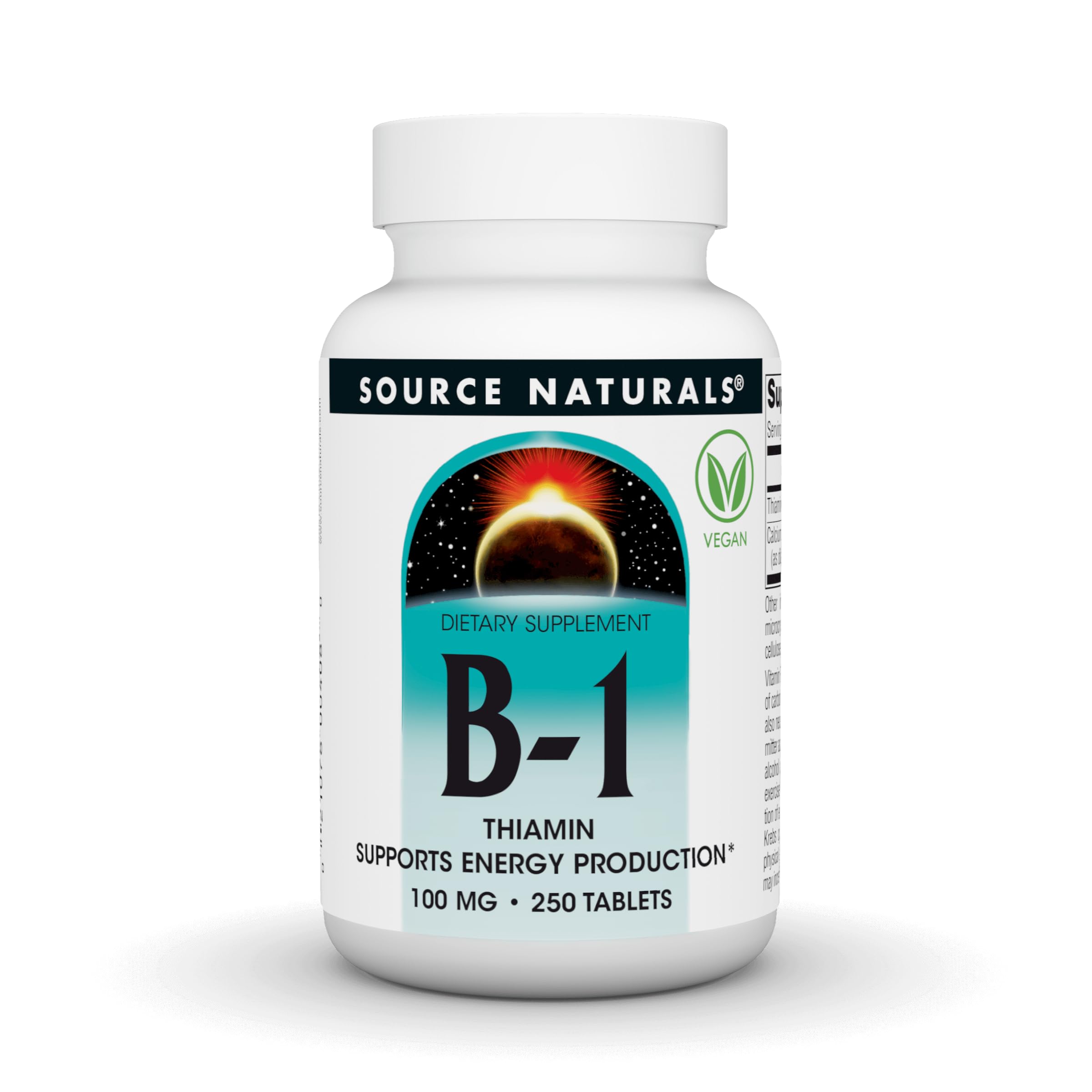 Vitamin B-1, Thiamin, Supports Energy Production - 100 mg - 250 Tablets