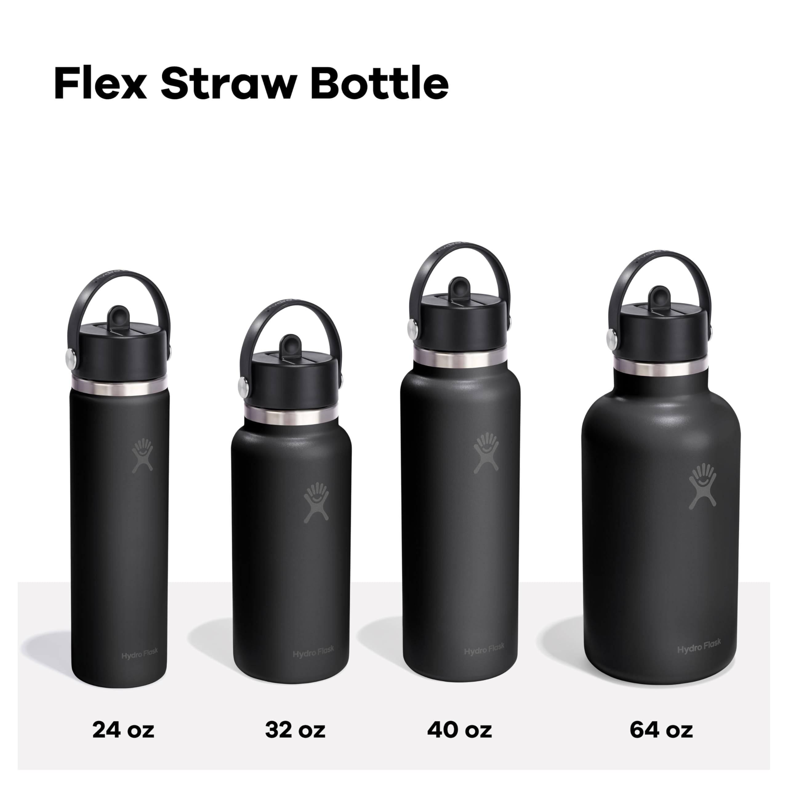 Hydro Flask Szeroki zakrętka ze słomką 946 ml – stal nierdzewna, szczelna słomka, nadaje się do mycia w zmywarce, izolowana na zimno przez 24 godziny, szeroki otwór, przyjazny dla kostek lodu