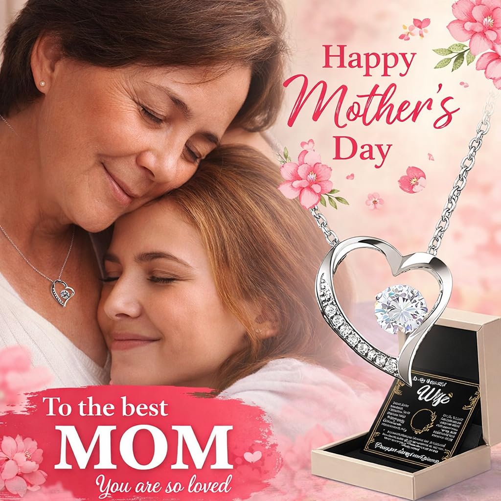 Mother Day Gift for Wife, To My Beautiful Wife Necklace from Husband, Soulmate Necklace for Women, Wifey Birthday Gift Ideas from Husband, Anniversary Jewelry Present, Romantic Jewelry for Best Wifey