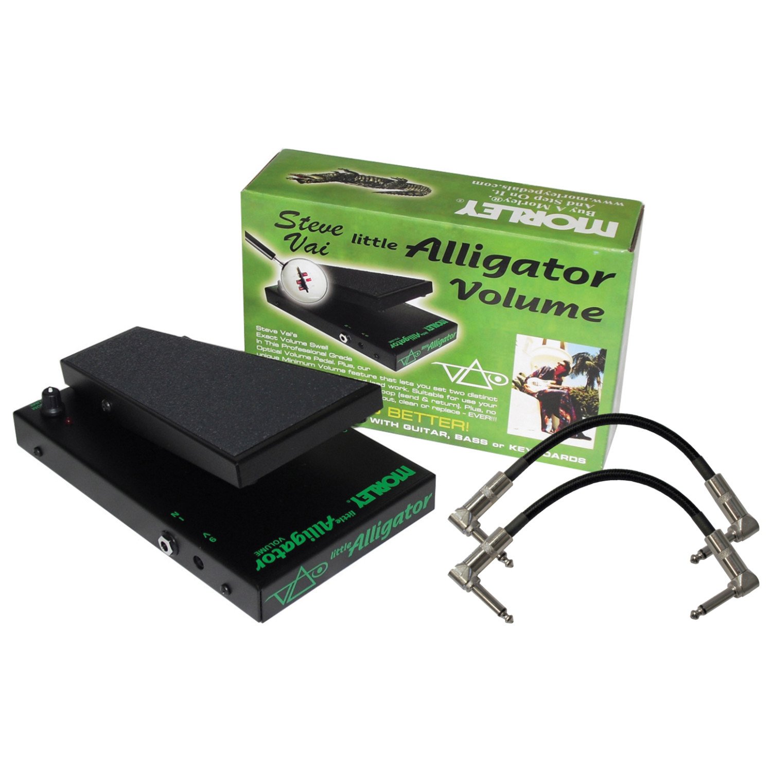 Morley STEVE VAI LITTLE ALLIGATOR VOLUME Pedal Bundle with 2 Patch