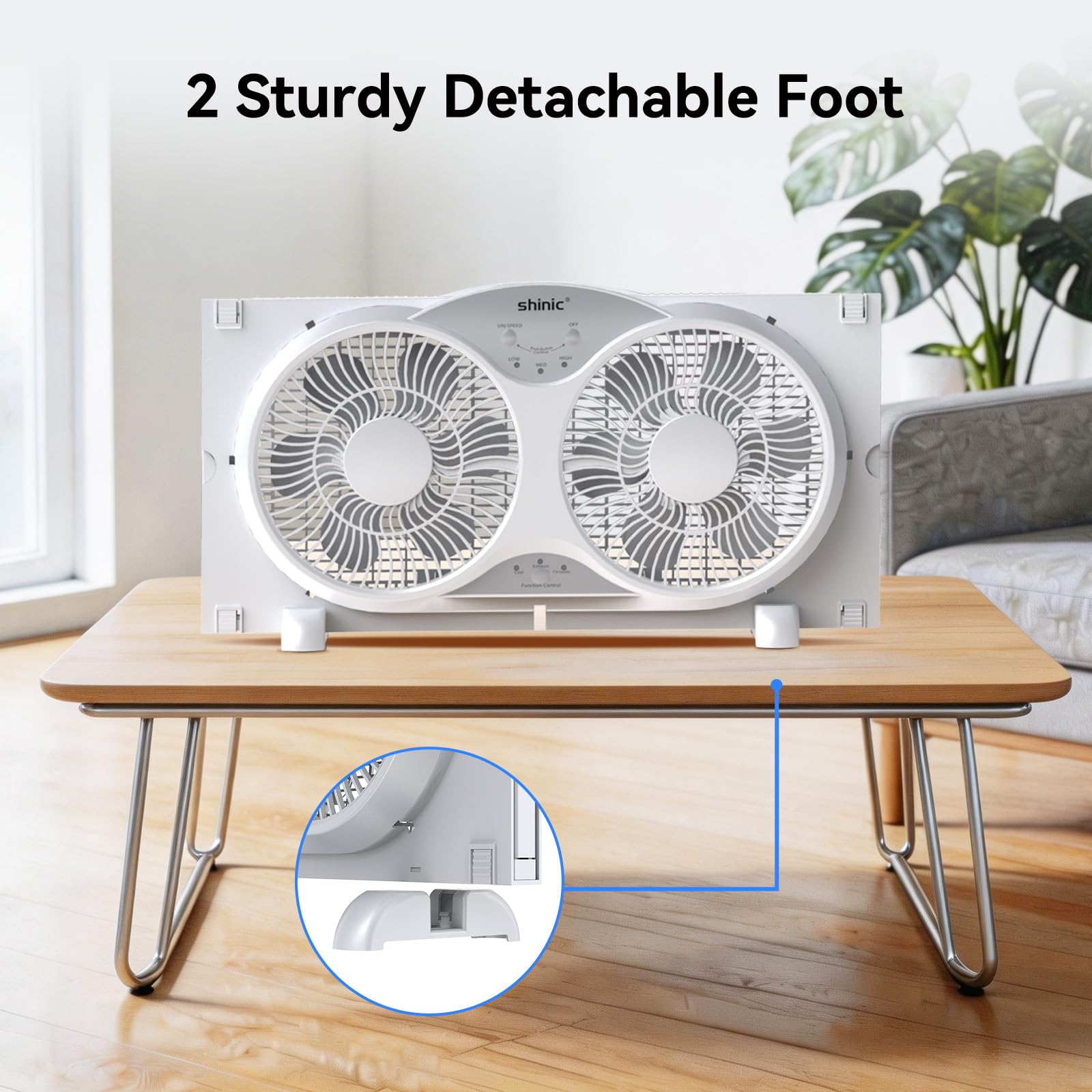 shinic 22,9 cm leiser Fensterventilator mit Fernbedienung – 2026 verbessert, 3 Geschwindigkeiten, wendbarer Luftstrom, inklusive abnehmbarem Insektenschutz, Staubschutz und Schaumstoffdichtband