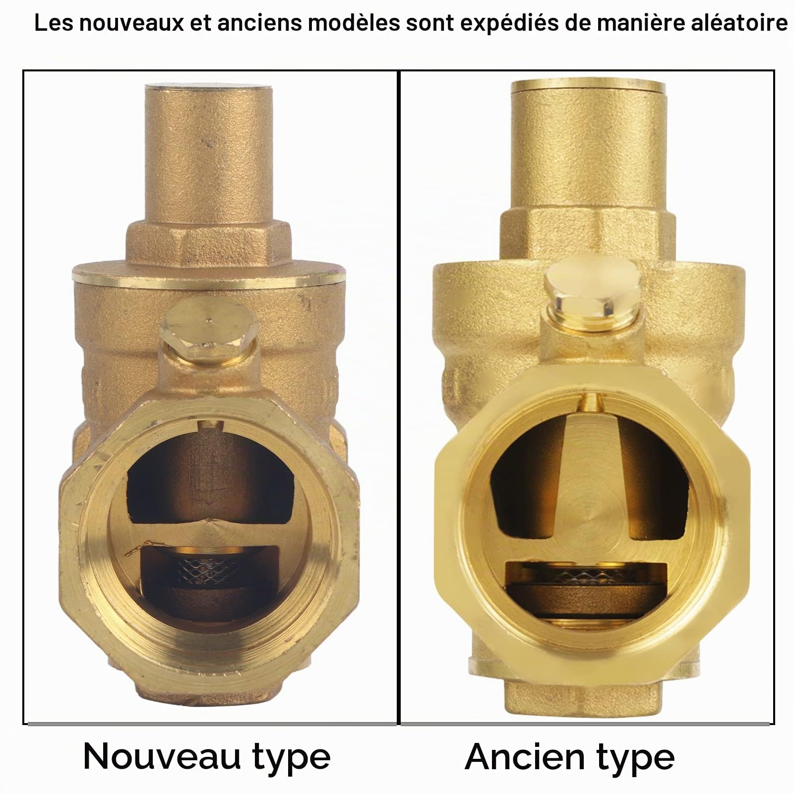 Soupape de réduction de pression d'eau en laiton BSP DN32 avec jauge réglable