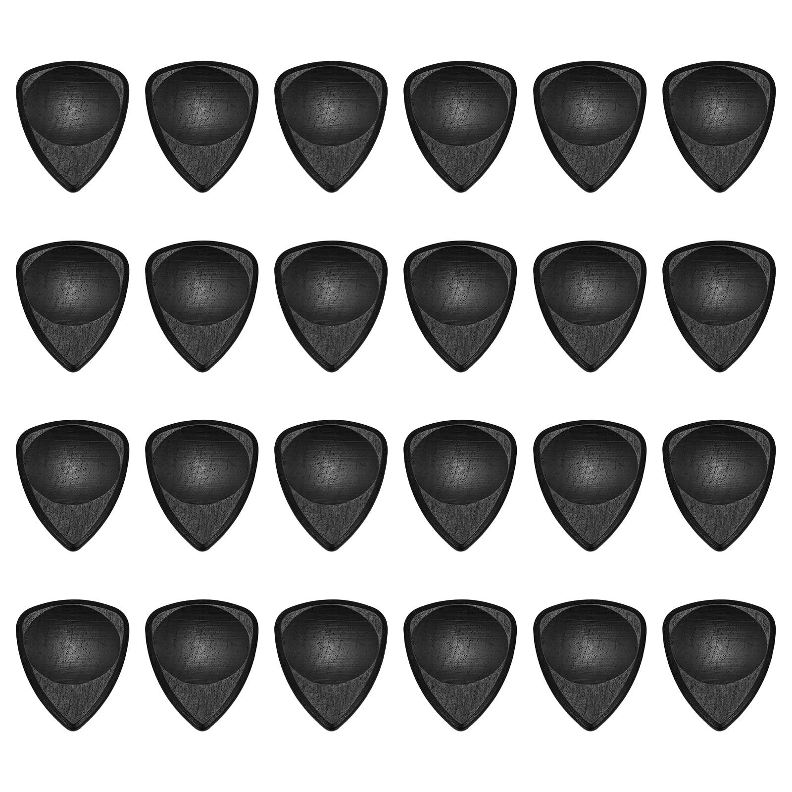 Muiltvoe 24 Pcs Wood Guitar Pick, 3.0mm Ultra Heavy Gauge Pine Wood Groove Shape Guitar Picks for Electric, Acoustic, Bass Guitars, Wood Color