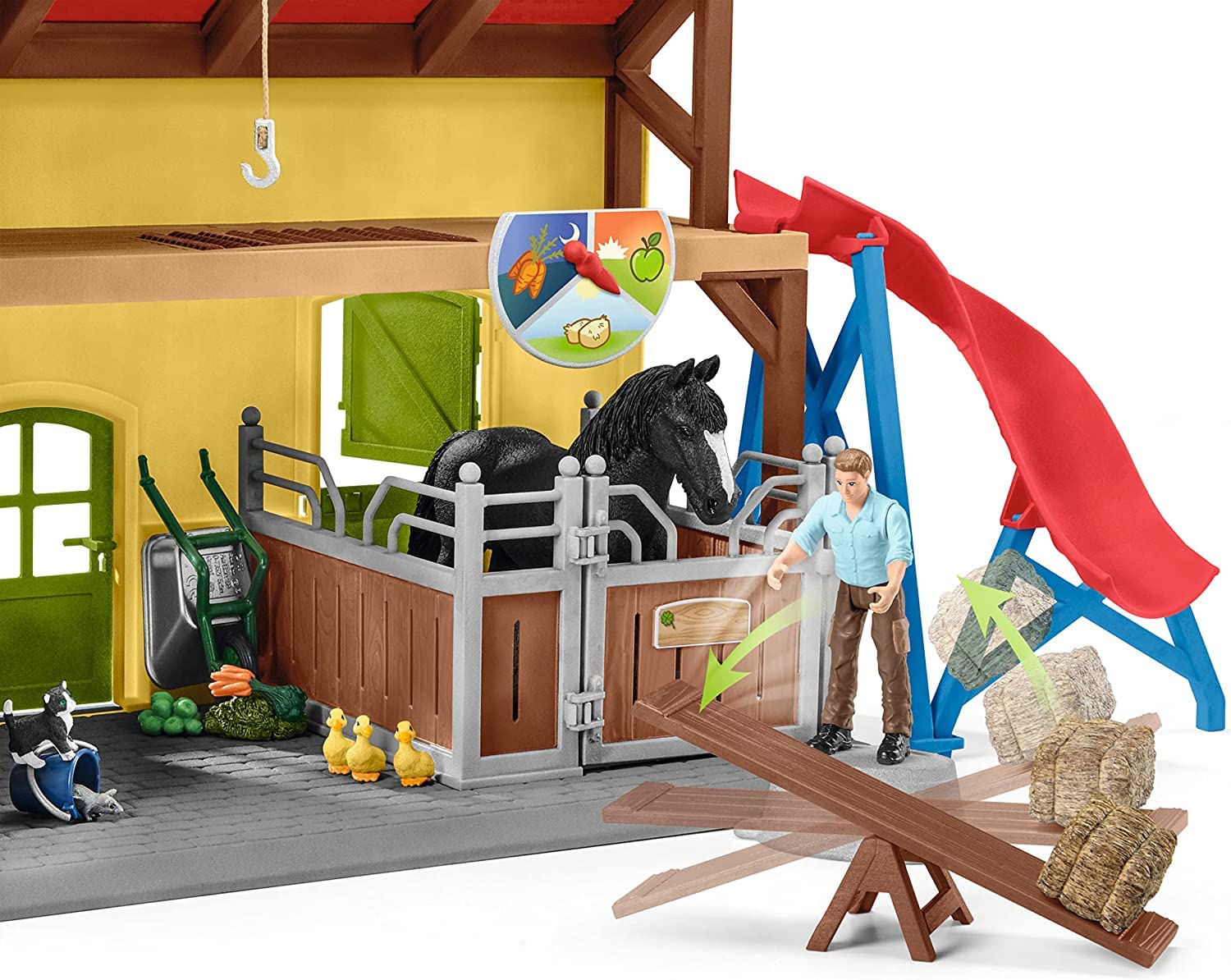 Schleich 42485 Pferdestall, für Kinder ab 3+ Jahren, Farm World - Spielset