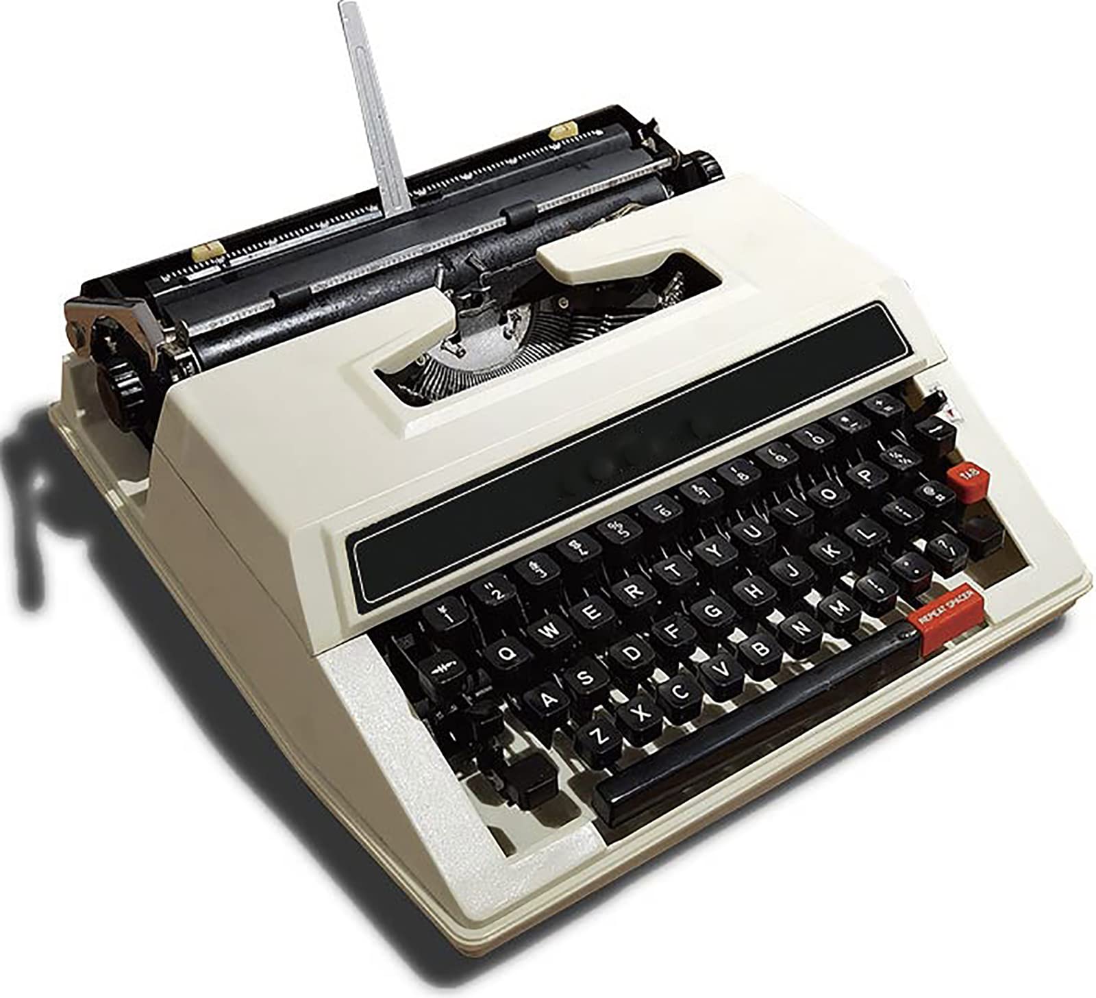 Traditionelle tragbare manuelle Schreibmaschine, mechanische englische Schreibmaschine, mit Koffer zum Tragen, zum Aufzeichnen von Notizen, Briefen, Memoiren