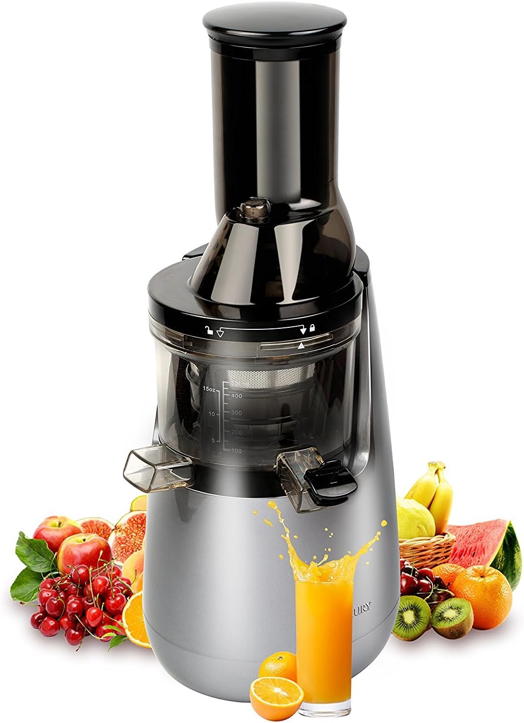 PUBEI Juicer with Low Speed Technology for Retaining Nurtients Slow Masticating Juicer Extractor 250Watt Quietly Motor,50RPMs,Slow Masticating Juice Evenly and Gently From Fruits,Vegetables and Nuts