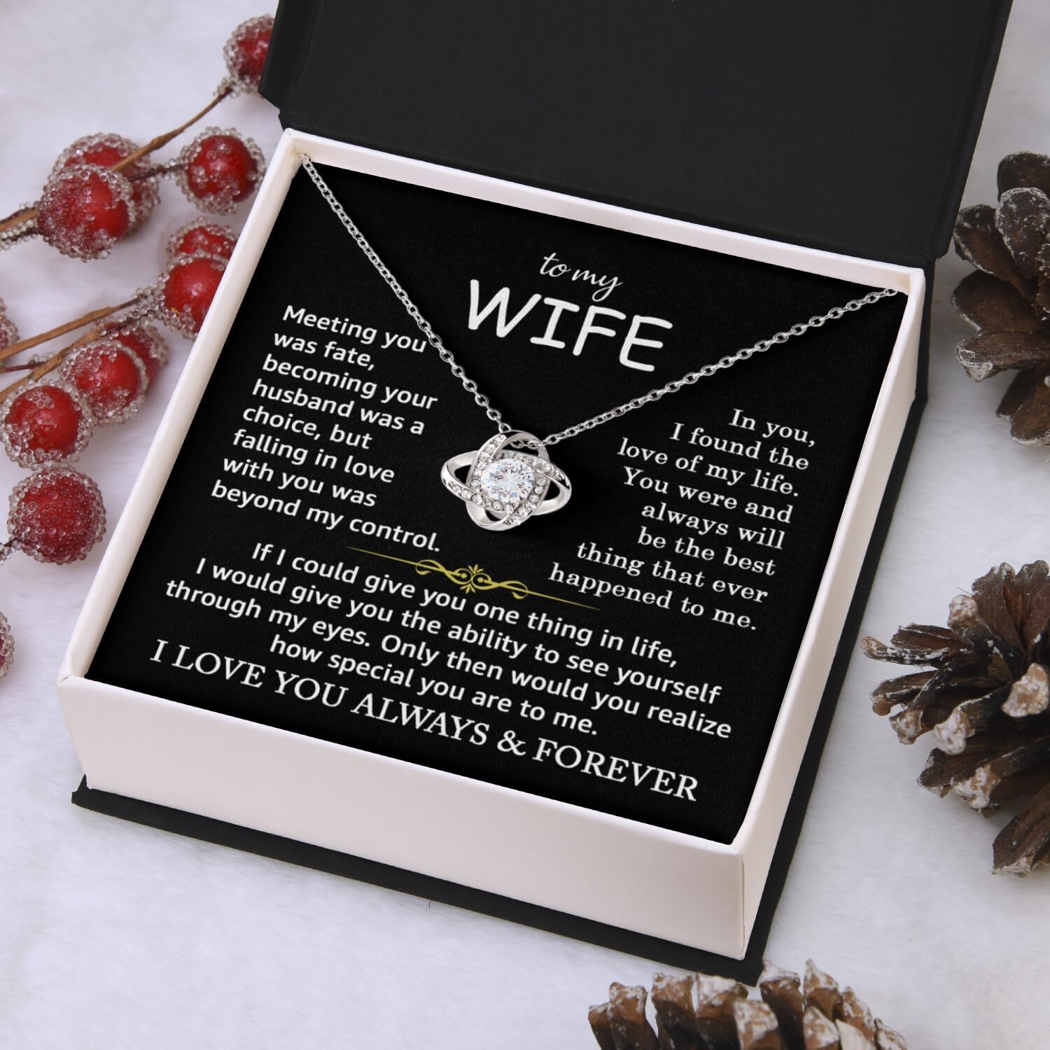 To My Wife Necklace From Husband With Heartfelt Message, Necklace For Women Future Wife, Jewelry Gift Anniversary Birthday Birthday Christmas Valentines Gift Ideas