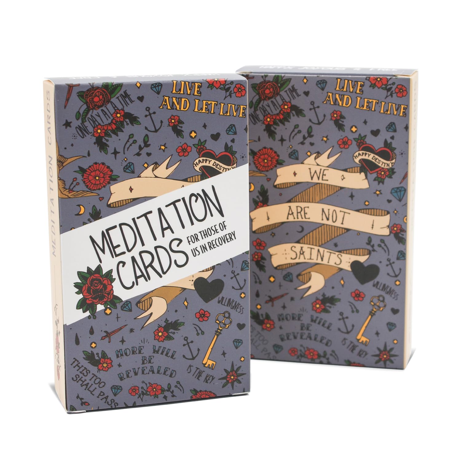 Tarjetas de meditación para la sobriedad: tarjetas de mindfulness para aliviar el estrés, meditar y relajarse; tarjetas de ánimo; regalos compactos para la sobriedad para hombres y mujeres; 50 eslóganes por paquete.