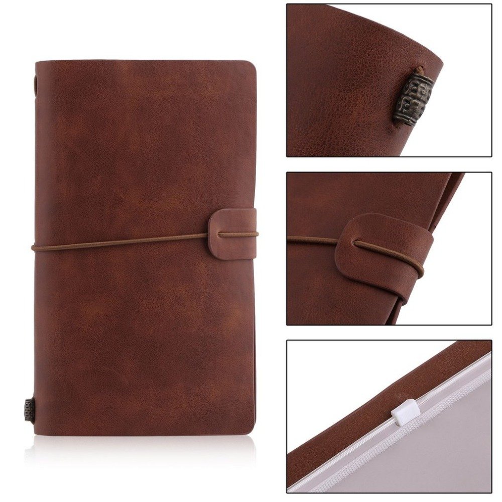 cahier, Papeterie scolaire portable for étudiants, écriture, voyage d'affaires, agenda de plein air, planificateur, cadeau d'anniversaire à faire soi-même, s(Brown)
