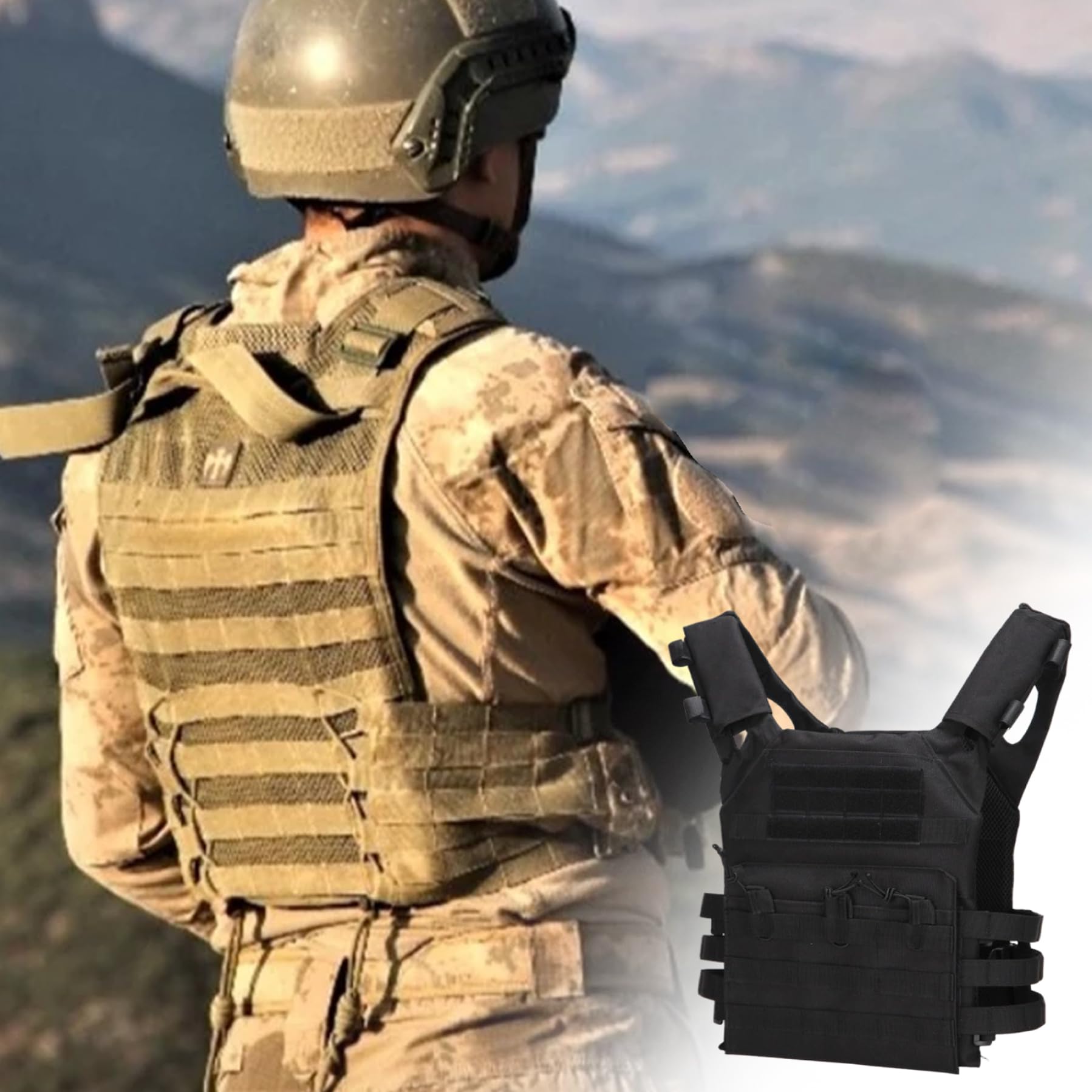 Chaleco antibalas, Chaleco táctico para Hombres y Mujeres, Portador de Placa de Seguridad Ligero de liberación rápida para Juegos de Guerra de Tiro de Paintball al Aire Libre