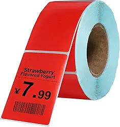 PATIKIL 500 etiquetas térmicas, etiquetas de impressora térmica de 4 x 6 cm, etiquetas autoadesivas, rolo de papel retangular, pequeno para impressora, etiqueta de envio, endereço de código de barras