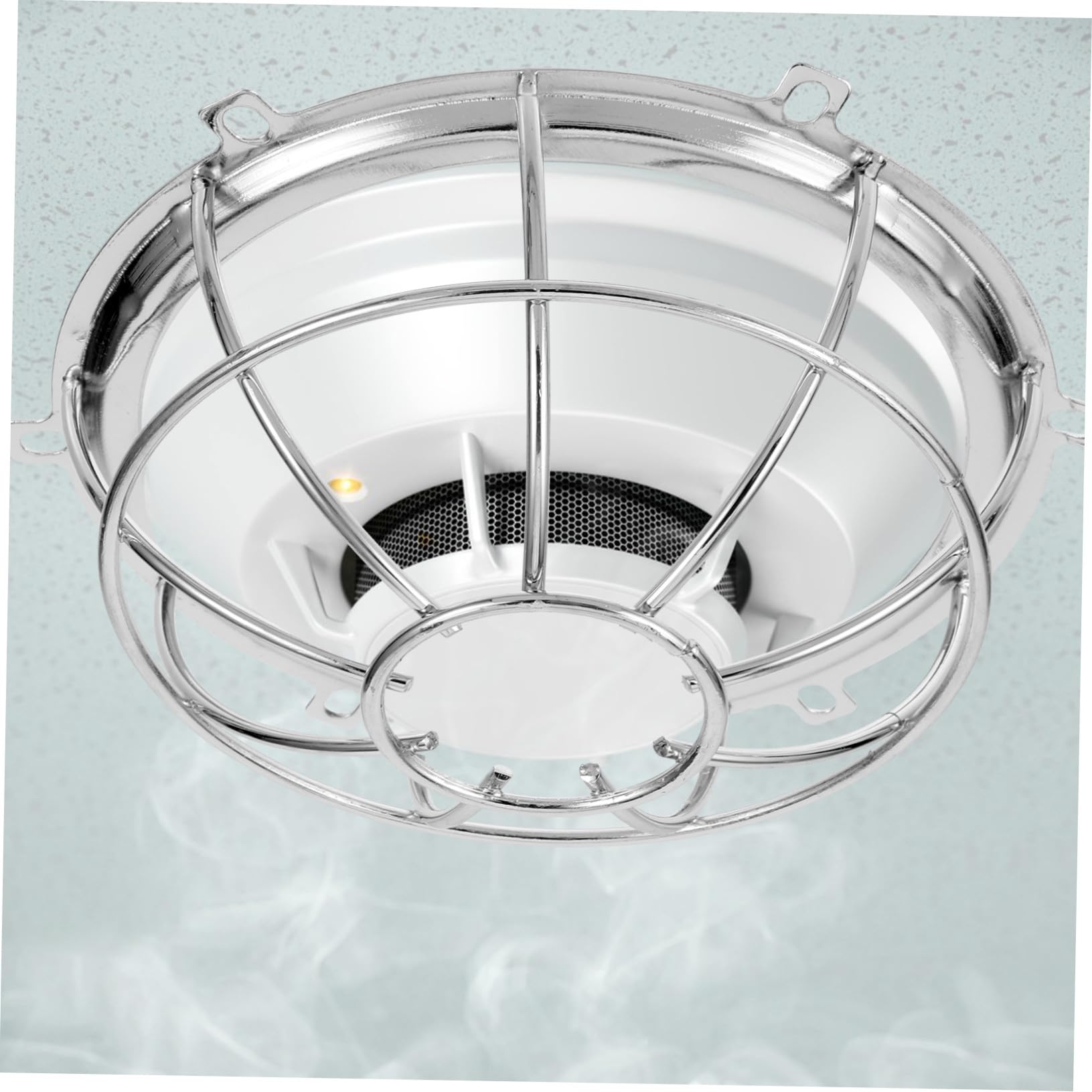 WOONEKY 7 Piezas Protector Metálico para Detector de Humo y Rociadores contra Incendios Resistente para Pared Soporte de Alarma contra Daños Jaula Protectora para Hogares y Oficinas