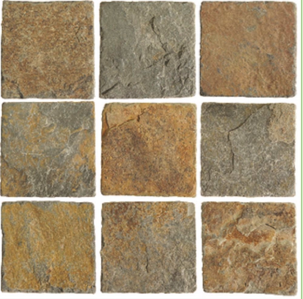 Pack of 10 Tile Stickers Subway Brown Yellow Cream Stone Mosaic Effect self Adhesive Wall Art Decor Tile transfers Bathroom backsplash Kitchen splashbacks Peel and Stick Tile Cover.