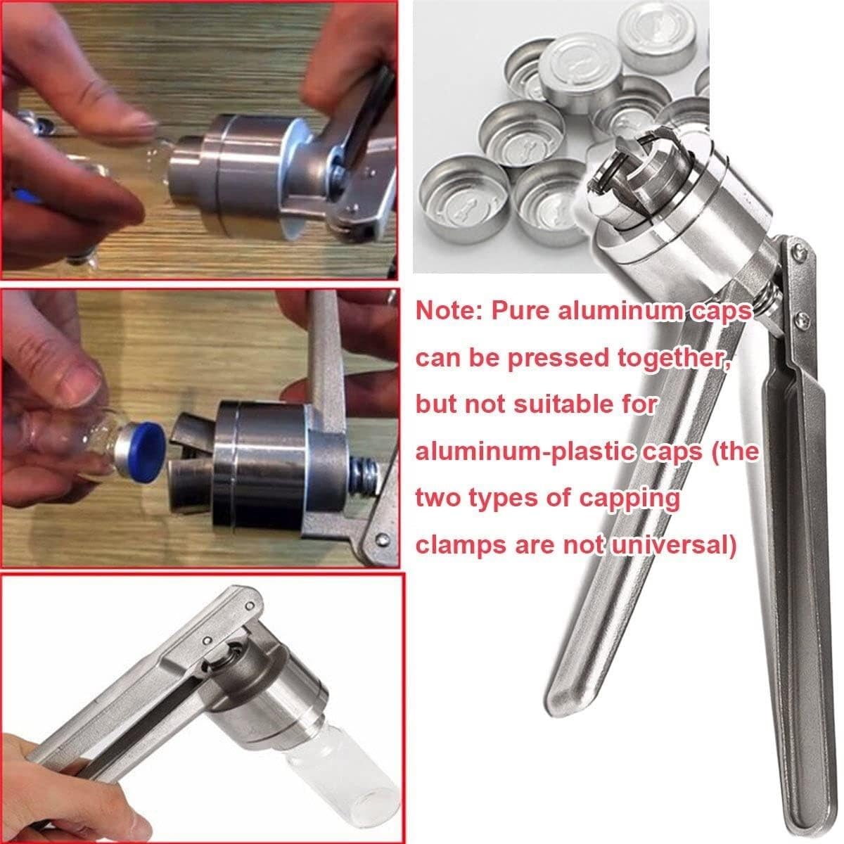 Pince à sertir manuelle pour bouteilles de parfum, Machine à sceller manuelle en acier inoxydable pour 13/15/20mm avec poignée ergonomique(13mm)