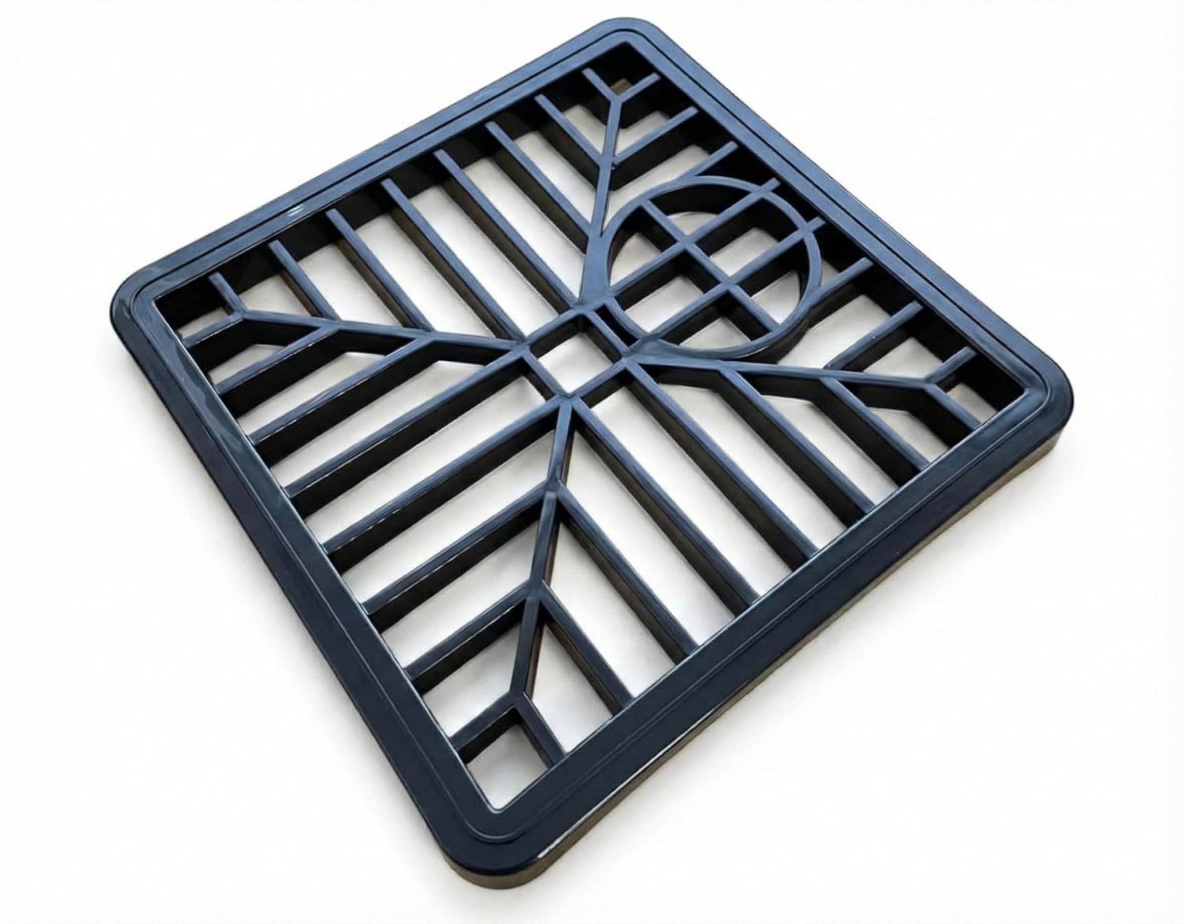 Black square Drain Cover - (6" x 6") Plastic Outdoor Drain Cover To Stop Leaves and Debris, Gully Grid
