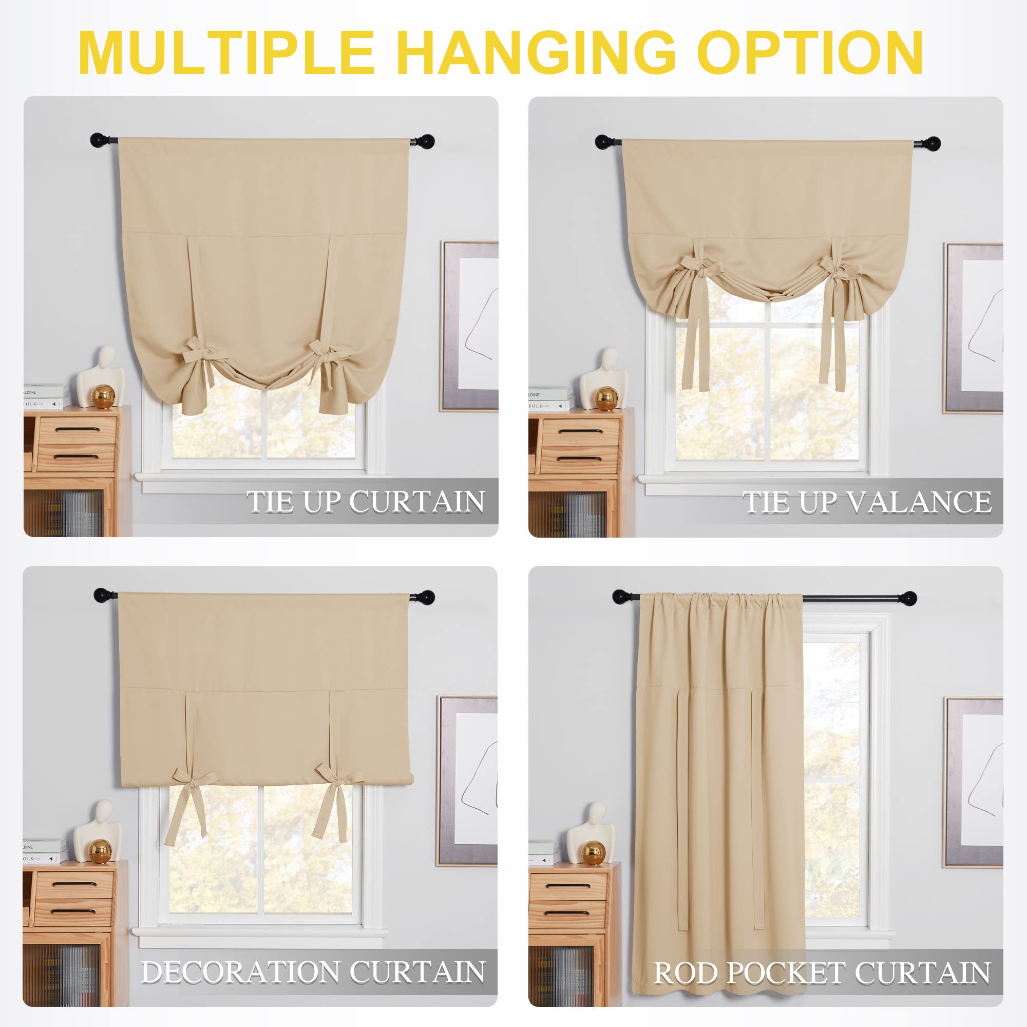 NICETOWN Blackout Roman Shades Curtains - Image 2