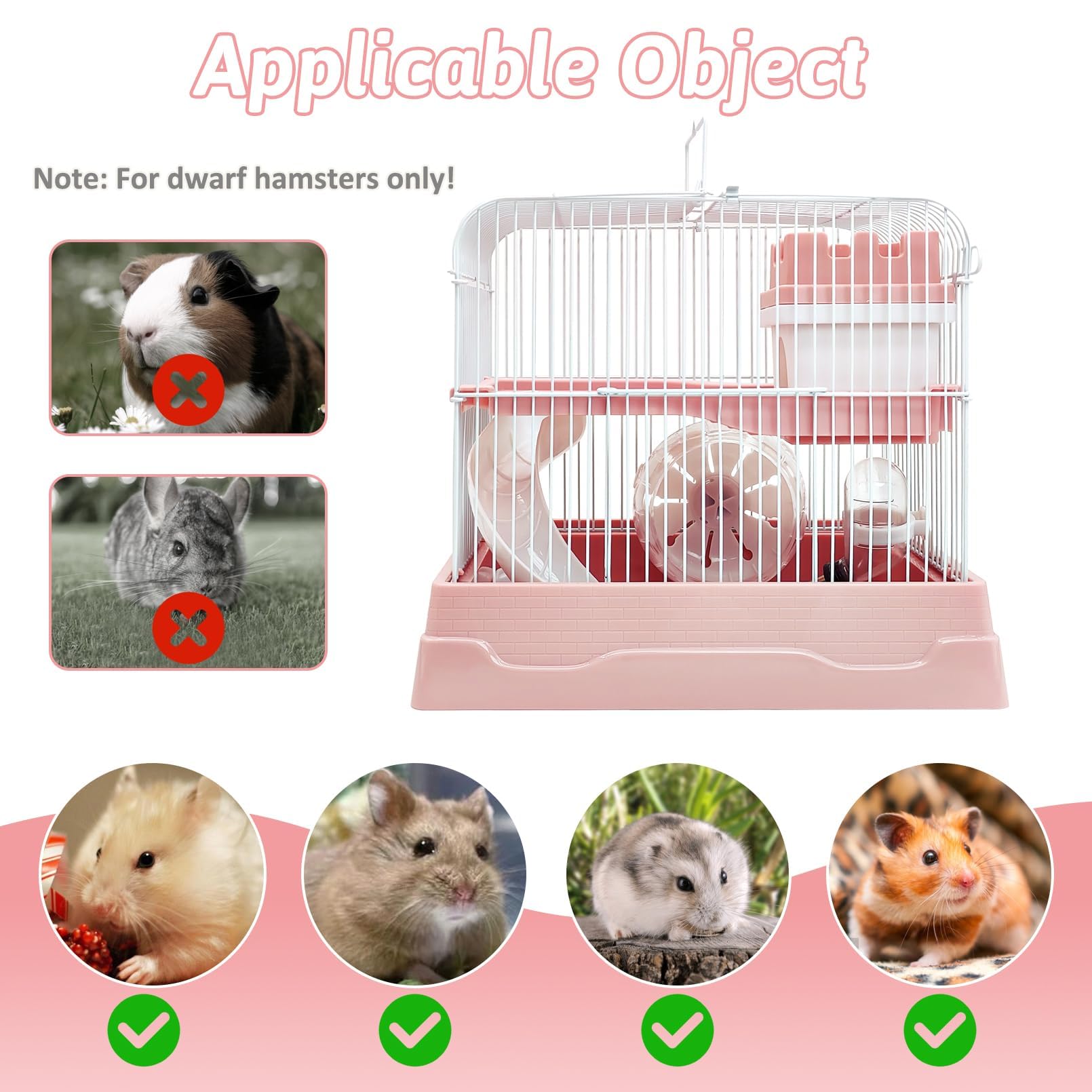 Curated visual reference: Visual Reference: Mouse Cage 2 Tier Portable Hamster Cage And Habitats Travel