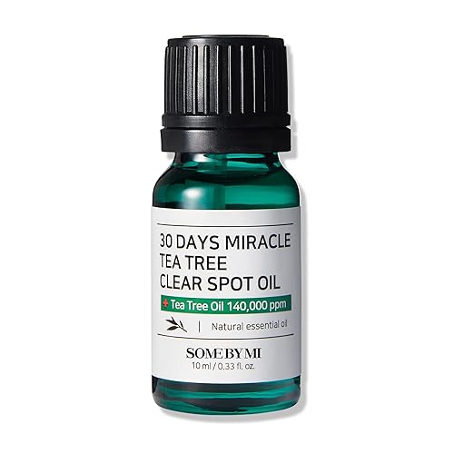 SOME BY MI 30 Days Miracle Tea Tree Clear Spot Oil  0.33 onzas, 0.3 fl oz  Hecho de agua de hojas de árbol de té para pieles sensibleshidratación,