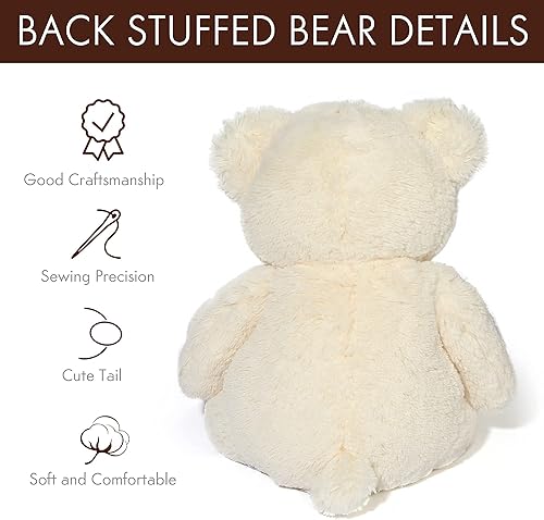 Miniatura 5 de LotFancy - Oso de peluche de 20.0pulgadas, lindo oso de peluche con huellas, regalo para niños bebés pequeños en baby shower, cumpleaños