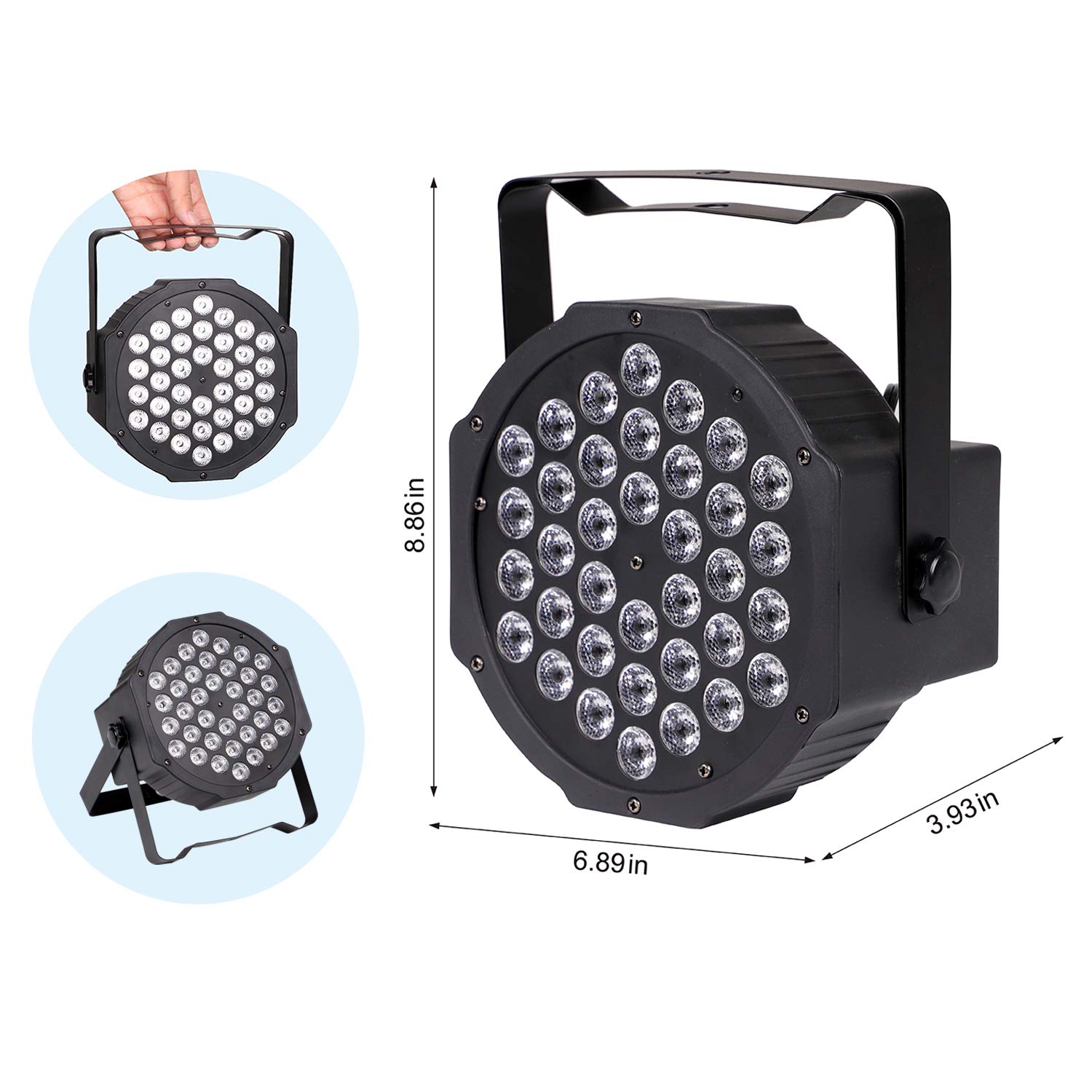 Buy DJ Lights,36LED RGB Sound Activated Disco Lights 7 Modes Party