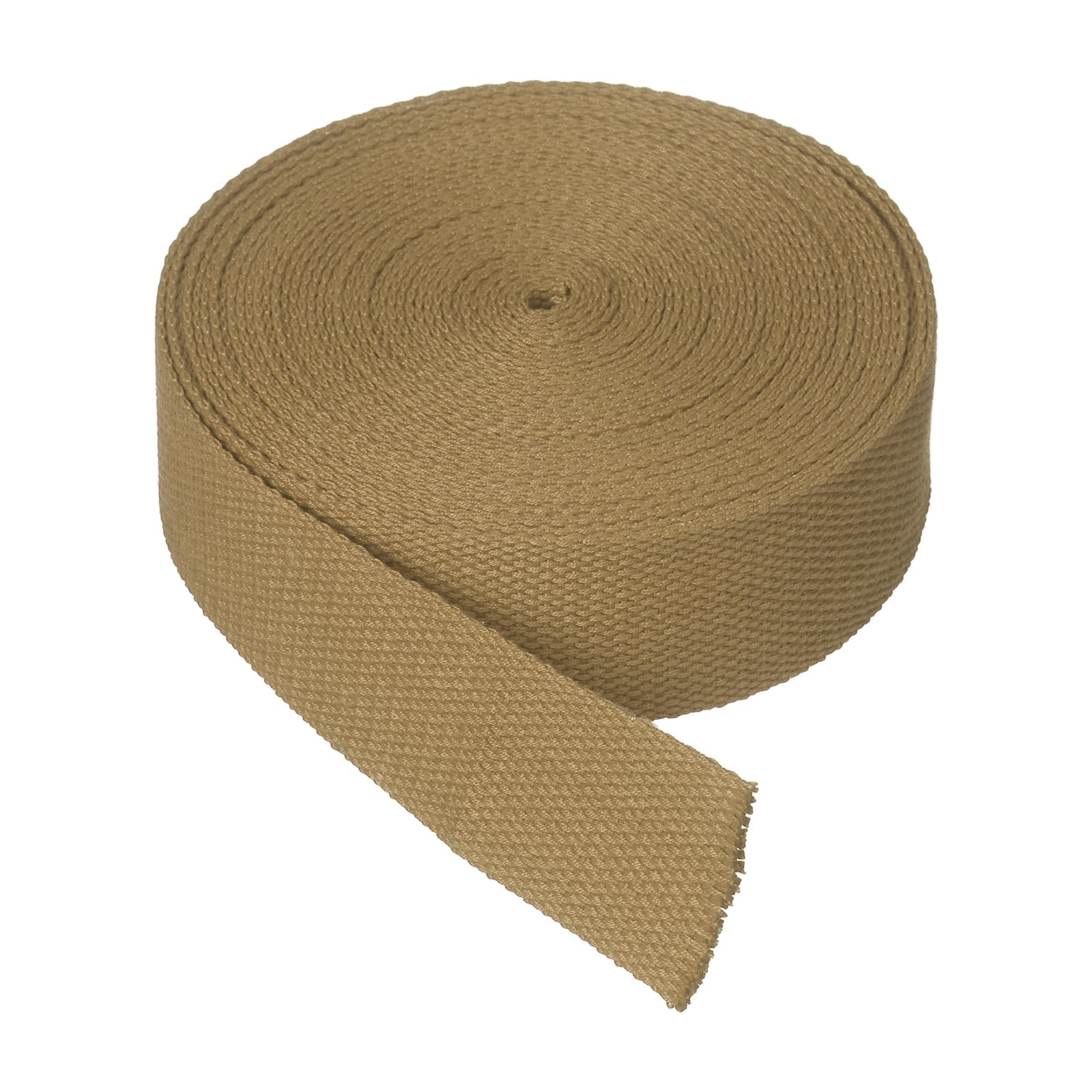 sourcing map Cotton Twill Tape, 3.8cm x 9.2M Cotton Ribbon Bias Binding Tape Trim Webbing Straps for Sewing DIY Crafts Gift Wrapping, Khaki