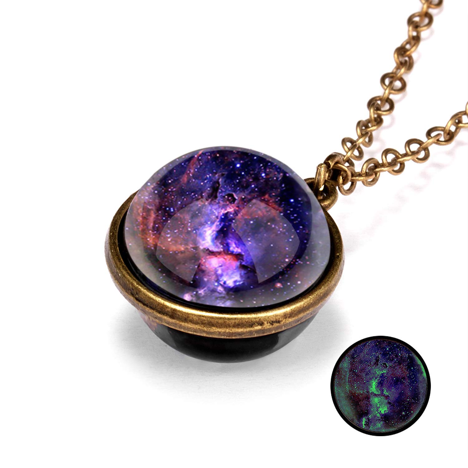 Amazon.com: ASFKIPMF Galaxy Pendant Necklaces Planets Necklace