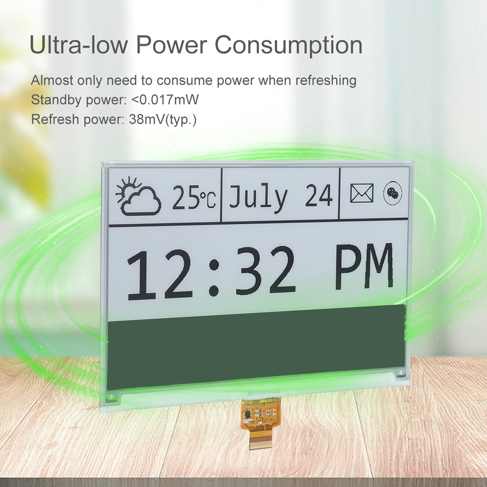 7.5-calowy Wyświetlacz E-Ink Hat Rozdzielczość 640x384 Szerokokątna (> 170 °) Płyta Modułu ze śrubami Zestaw dla 2B/3B/3B +/Zero/Zero W Interfejs SPI, 3.3V