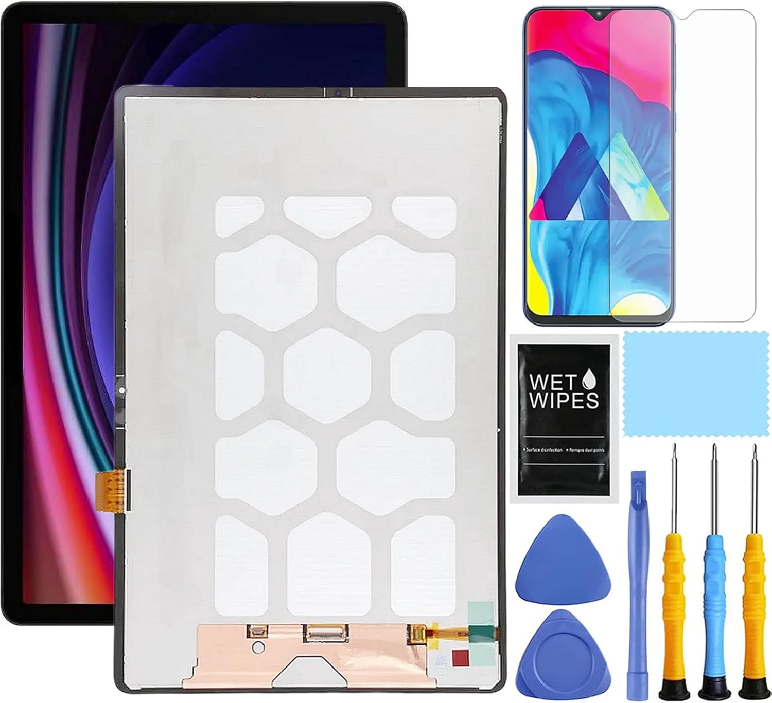 for Samsung Galaxy Tablet S9 FE+ Plus Screen Replacement for Samsung Tab S9 FE Plus Replacement Screen SM-X610 X616 LCD Display Digitizer Touch Screen Assembly 12.4 inch Black