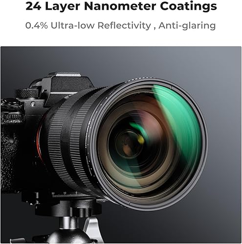 Miniatura 6 de K&F Concept Filtro ND variable de 2.165 in ND3-ND1000 (1.5-10 paradas) Filtro de lente de densidad neutra con 24 recubrimientos multicapa para lente