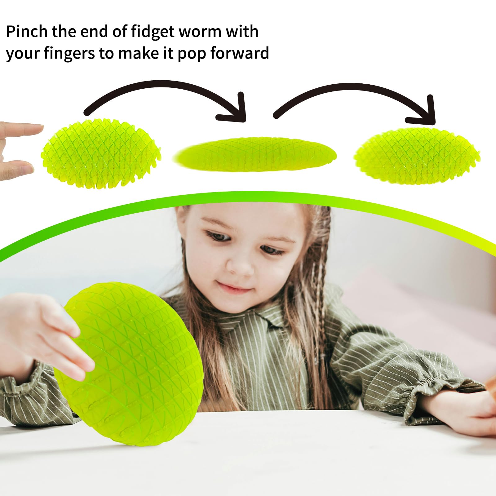 Fidgets - Juguetes de gusano con impresión 3D para niños, juguetes sensoriales para adultos, juguetes sensoriales para niños con autismo, productos sensoriales para autismo, juguetes sensoriales 2P Fidgets - Juguetes de gusano con impresión 3D para niños, juguetes sensoriales para adultos, juguetes sensoriales para niños con autismo, productos sensoriales para autismo, juguetes sensoriales 2P