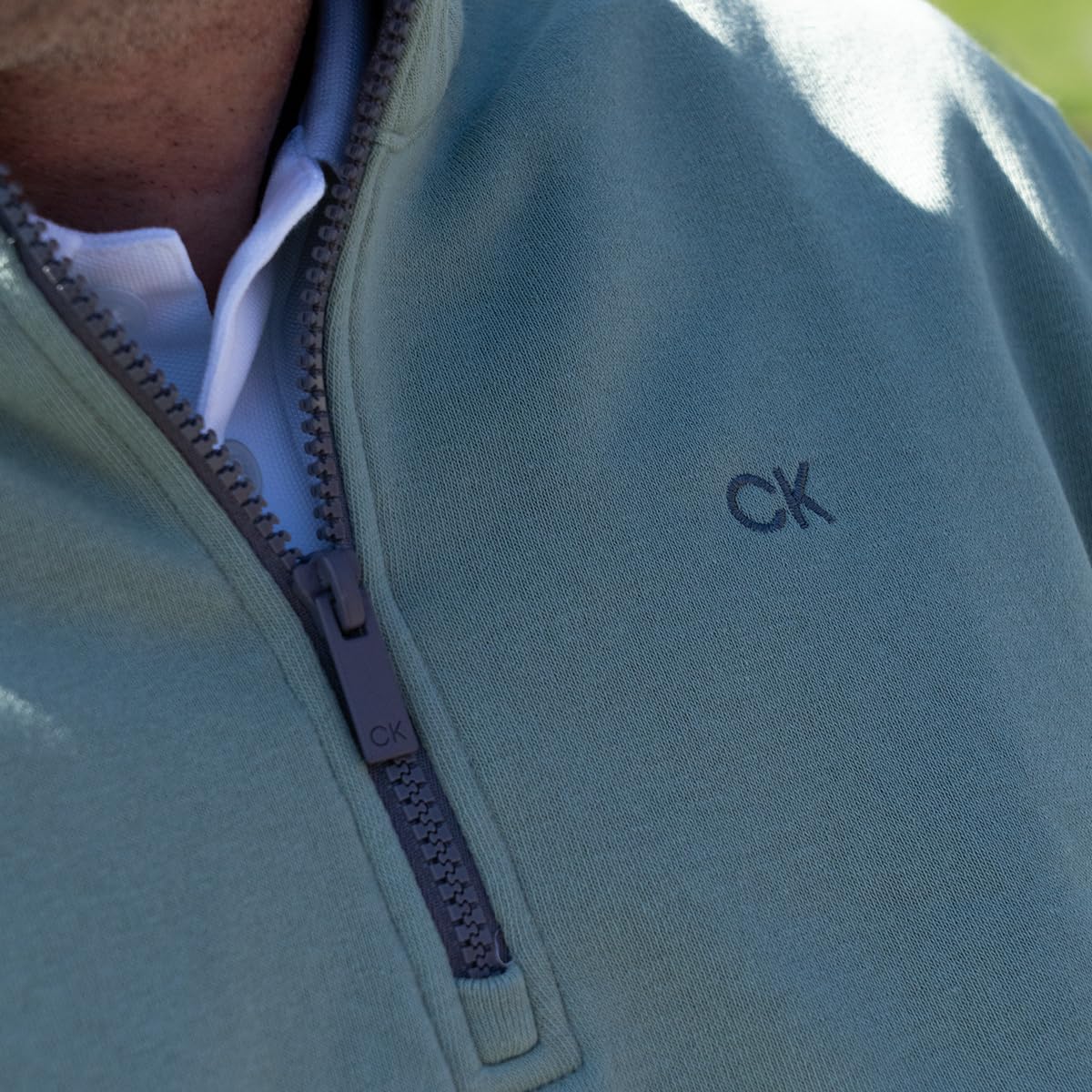 Calvin Klein Suéter de Golf Supersuave 2026 Rocky con Media Cremallera Hombre