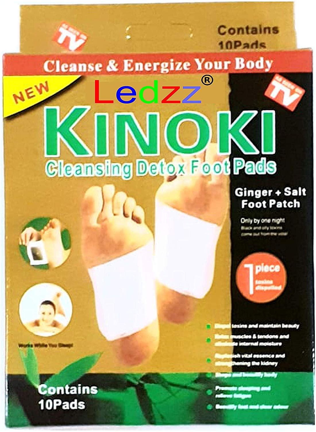 NivyanCandal Kinoki Detox Foot Pads Combo Pack of 2 10pc Each(20 Pads) IN_333864 Standard White