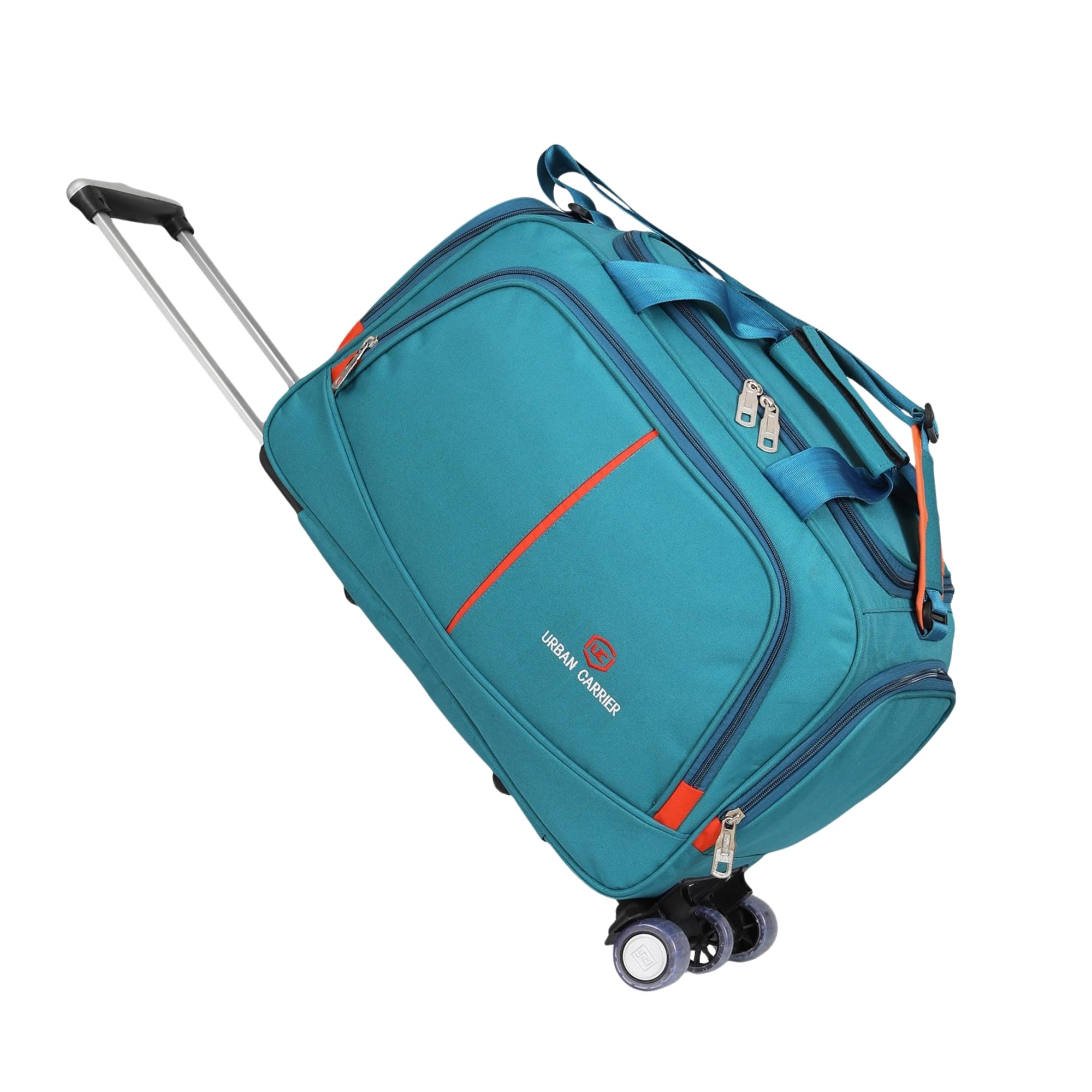 Urban Travel Luggage Duffel Trolley Bag with Wheels | Polyester | 65 L | Teal | Expandable | Lightweight | Travel & Luggage-picture-38