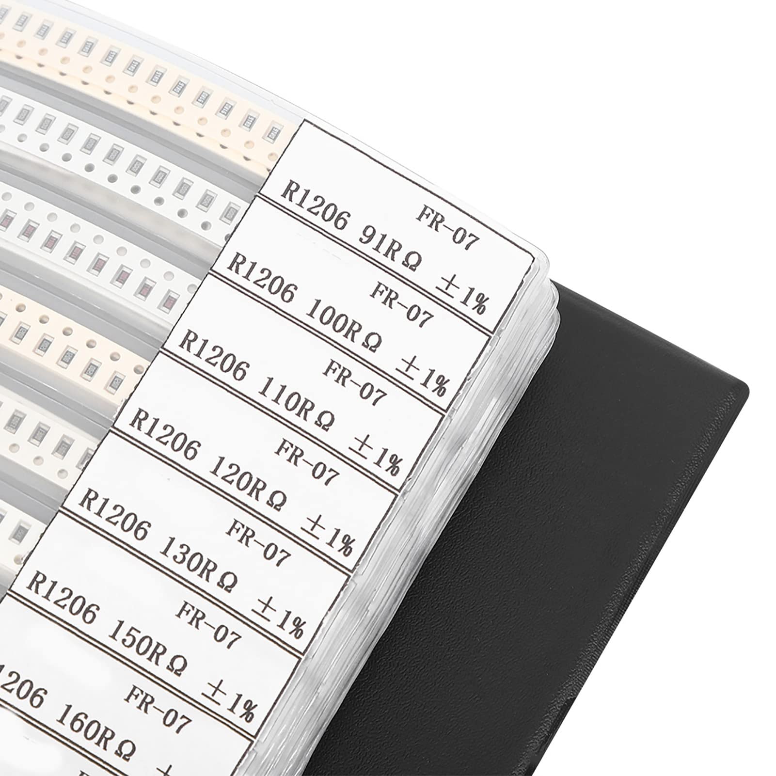 Akozon 1206 Serie 170 Resistore Assortimento Sampione Book Componenti Elettronici di Alta qualità Collezione in Plastica Durevole Ideale per Professionisti Ed Appassionati