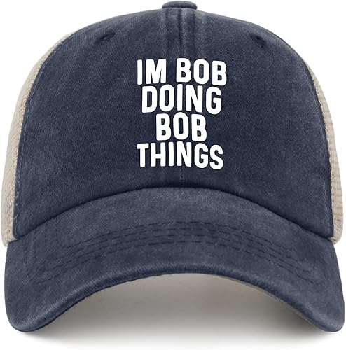 Im Bob Doing Bob Things - Sombrero de camionero para hombre, sombrero de malla vintage para verano
