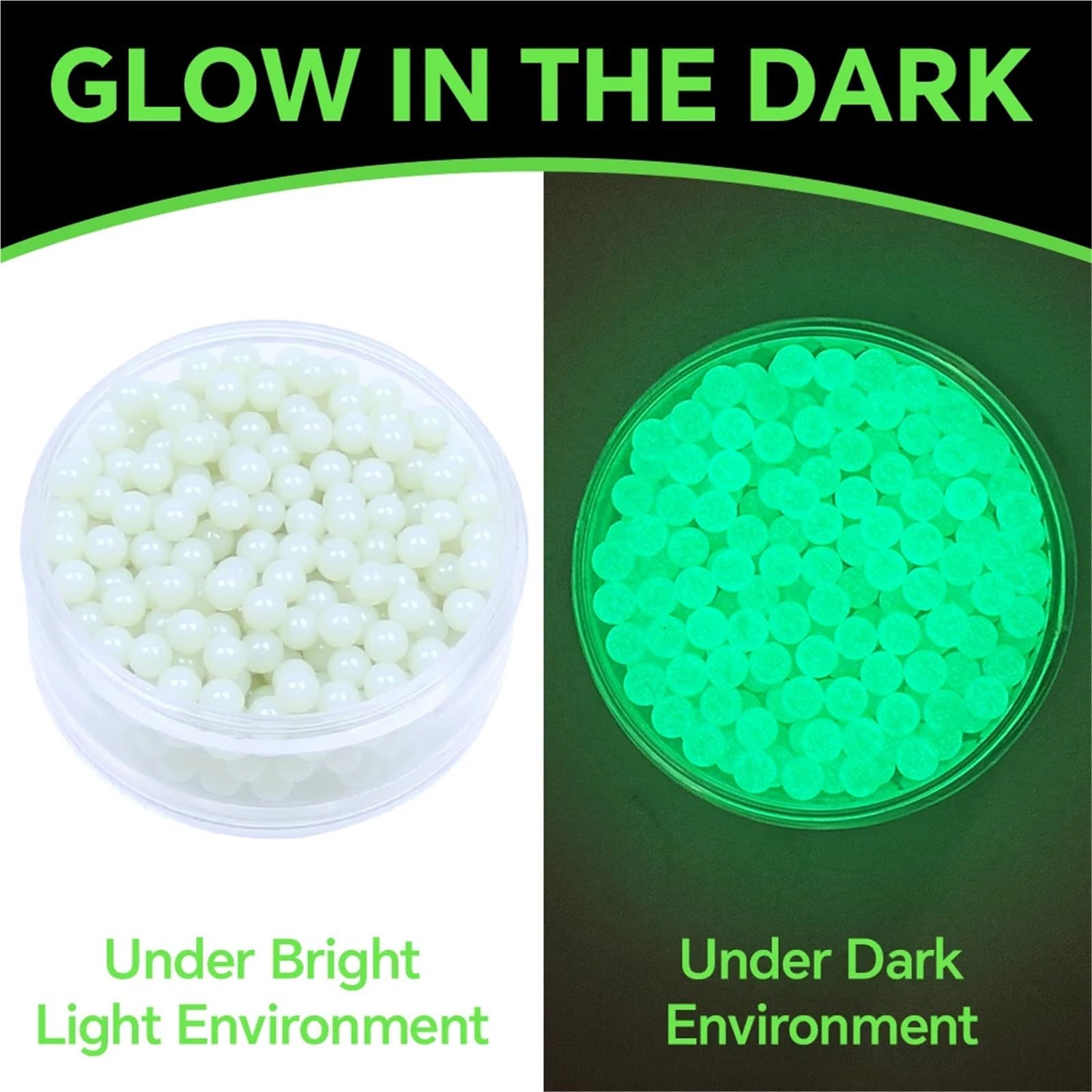 BB da softair 1B 6mm che si illuminano al buio, pallini di plastica fluorescenti for tiro con carabina, morbidi
