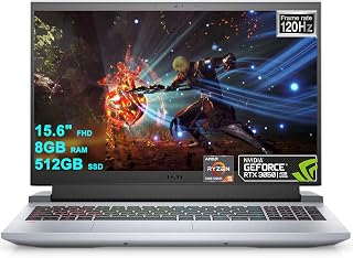 Dell G15 5000 5515 15 Ryzen Edition Gaming Laptop 15.6" FHD 120Hz Display AMD Hexa-Core Ryzen 5 5600H (Beats i7-10750H) 8GB RAM 512GB SSD GeForce RTX 3050 4GB Graphic Backlit USB-C HDMI Win10 Grey