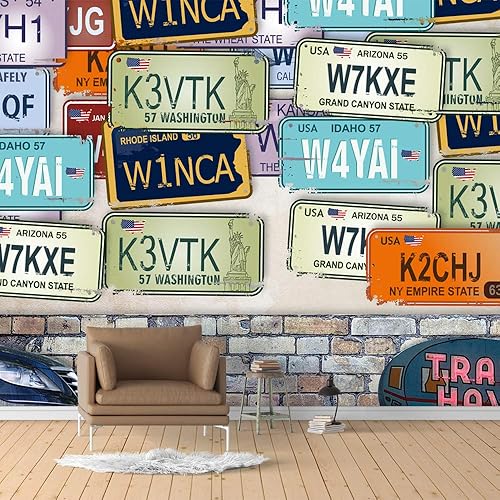 Miniatura 7 de IDEA4WALL Murales de pared para dormitorio, diseño de bar vintage, papel tapiz extraíble, calcomanías de pared para despegar y pegar, 66 x 96