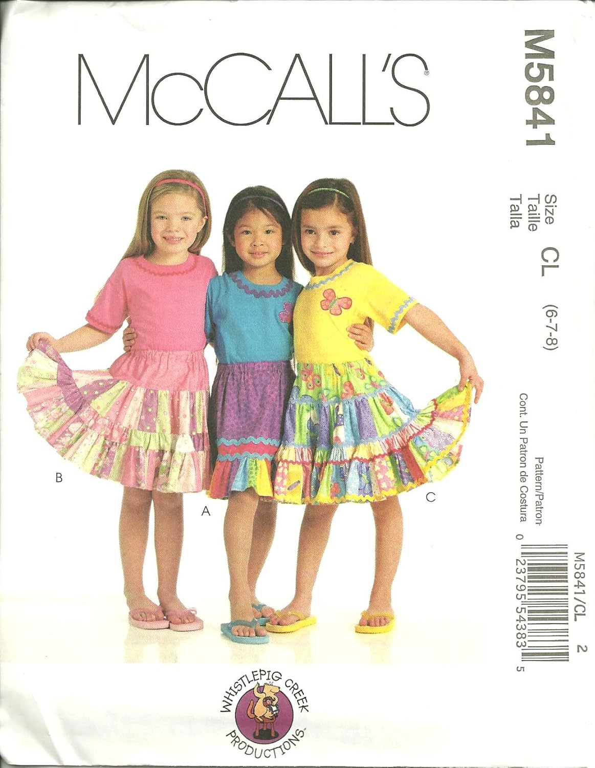 Amazon.com: McCall's Patterns M5841 Children's/Girls' Skirts and ...